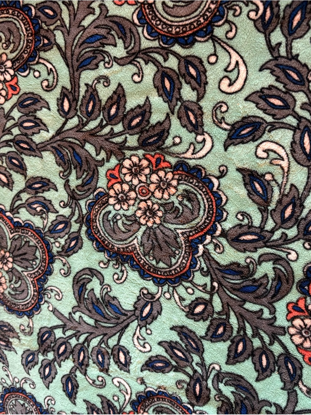 Vera Bradley Mint Floral Paisley Throw